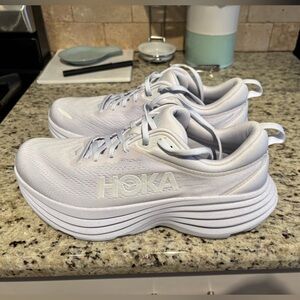 Hoka Women's All-White Bondi 8 Sneakers Size 11